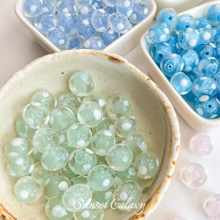 Color Wave Dot Glaze Beads Lampworker Glaze Handmade Firing DIY Bracelet Necklace Beaded Beads Accessories Material