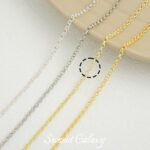 18k gold strong color retention round chain ponytail chain O-shaped chain tail chain handmade diy material bracelet necklace loose chain accessories - Image 20