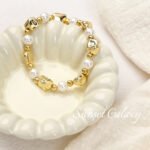 18k gold imitation baroque irregular stone beads handmade DIY string bracelet necklace jewelry accessories material - Image 5