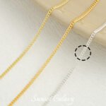 18k gold strong color retention round chain ponytail chain O-shaped chain tail chain handmade diy material bracelet necklace loose chain accessories - Image 8