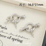 18k gold color retaining micro inlaid zircon disc closing buckle handmade beaded diy material bracelet necklace jewelry accessories - Image 19