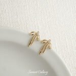 [Bow Pendant] Color-preserving gold-plated high color-preserving zirconium diy handmade beaded bracelet necklace beaded material - Image 6