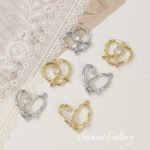 Alkaline water bread 18k gold real gold zircon love pendant diy handmade beaded jewelry bracelet necklace accessories material