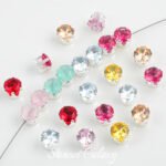 Card 5 Round Zirconium Silver Bottom Claw Diamond Zircon Claw Diamond Silver Beaded Handmade DIY Material Bracelet Necklace Accessories - Image 3