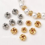 Winding kink knot 18k gold beads loose beads bracelet bracelet diy accessories beads handmade jewelry beaded material - Image 3