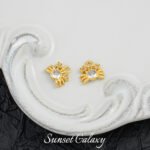 [Marine] 18k gold animal pendant small fish seahorse handmade diy beaded material bracelet necklace earrings accessories - Image 7