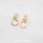 18K Gold Color-preserving Gold-plated Ring Earrings Earrings Pendant diy Handmade Beaded Jewelry Material Earrings Earrings Accessories - Image 6