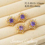 18K Color-Preserving Sparkling Snow Falling Zircon-Plated Beads Pearl Handmade DIY Beaded Bracelet Jewelry Accessories Material - Image 14
