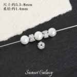 High Color Retention 18K Gold Plated Zircon Clover Spacer Beads Handmade DIY Beaded Bracelet Necklace Jewelry Accessories Material - Image 12