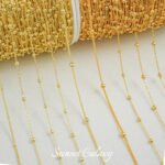 18k gold plated silver clip ball chain box gold snake bone clip ball chain loose chain handmade diy beaded bracelet material accessories - Image 3