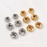 Winding kink knot 18k gold beads loose beads bracelet bracelet diy accessories beads handmade jewelry beaded material - Image 5