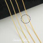 18K gold and silver flat O chain side chain handmade DIY beaded material bracelet necklace jewelry earring accessories material - Image 14