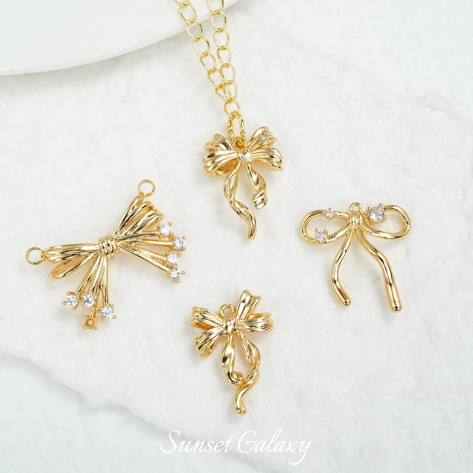 O1CN01iB7QGi1XU9rdtn6lF_2217832672926-0-cib Real Gold Plated High Color Retention Butterfly Pendant Beads diy Handmade Beaded Bracelet Necklace Earrings Jewelry Material Accessories - Image 1