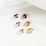 Copper Plated Real Gold Color Preservation Love Double Hanging Beads Handmade DIY Bracelet Necklace Beaded Beaded Jewelry Accessories Material - Image 3