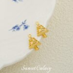 18K Christmas Series Gingerbread Man Socks with Zirconium Pendant Handmade DIY Beaded Material Earrings Accessories Bracelet Accessories - Image 32