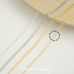 18k gold strong color retention round chain ponytail chain O-shaped chain tail chain handmade diy material bracelet necklace loose chain accessories - Image 12