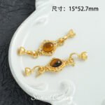 18k real gold plated color retaining tiger eye gem pearl connection closure buckle handmade diy beaded bracelet accessories - Image 6