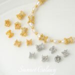 18K Color-Preserving Cut Out Double-Sided Flower Tray Small Waist Spacer Beads Handmade DIY Beaded Bracelet Necklace Jewelry Accessories Material - Image 2