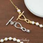 18k real gold plated horoscope round tail hidden line otbuckle finishing handmade diy beaded material bracelet necklace jewelry accessories - Image 2