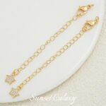 18k Butterfly Star Full Zirconium Coil Chain Lobster Buckle Extended Chain Handmade DIY Beaded Material Necklace Bracelet Accessories - Image 17