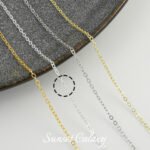 18k gold-plated silver oblate O-chain strip extended chain finishing chain tassel handmade diy bracelet necklace beaded material - Image 23