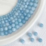 [summer Cool] Aquamarine Natural Stone Beads diy Handmade Bracelet Necklace Beaded Loose Bead Accessories Material - Image 5
