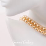 Gold champagne imitation Shijia pearl straight hole through hole beads loose beads handmade DIY beaded bracelet necklace accessories - Image 6