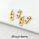 New Year Gold Salad Lucky Small Gold Pendant Pendant Handmade DIY Beaded Bracelet Necklace Accessories - Image 9