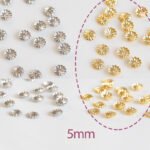 18k real gold color retaining hollow bag golden flower cap bead holder spacer DIY beaded jewelry bracelet spacer accessories - Image 6