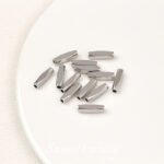 18K Electroplated Real Gold Long Tube Triangle Diamond Cut Angle Straight Tube Bead Handmade DIY Bracelet Necklace Jewelry Accessories - Image 9