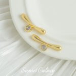 18k Gold Plated Cross Hole Round Zircon Pendant Accessories Handmade Beaded DIY Material Bracelet Necklace Accessories - Image 5