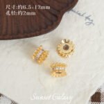 18K Gold-Plated Diamond Lace Silicone Adjustable Flower Tray Beads Handmade DIY Beaded Bracelet Necklace Accessories Material - Image 6