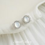 14K inlaid white shellfish black shellfish oval square magnetic buckle magnet buckle beaded handmade diy material bracelet bead accessories - Image 11