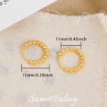 Color-Preserving Copper Plated Real Gold Simple Glossy Twist Earrings Earrings Handmade DIY Earrings Jewelry Materials Accessories - Image 21