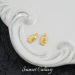 [Marine] 18k gold animal pendant small fish seahorse handmade diy beaded material bracelet necklace earrings accessories - Image 23