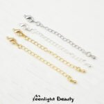 18k bag gold closing spring lobster clasp extended chain handmade diy beaded bracelet necklace jewelry accessories - Image 4