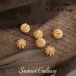 18K Rich Woman Watermelon Ball Cut Out Micro-Paved Zircon Spacer Beads Handmade Beading DIY Material Bracelet Necklace Jewelry Accessories - Image 10