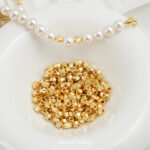 18k real gold plated high color barrel cut corner beads cut surface beads diy beaded loose beads bracelet necklace accessories material