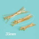 Fadeless Copper Plated 18K True Gold Color Round Head Needle Ball Needle Color Represent DIY Earrings Basic Accessories Handmade Beaded Material - Image 6