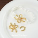 18k Color Preservation Bow Tail Buckle Horseshoe Buckle Pendant Handmade DIY Beaded Material Bracelet Necklace Accessories - Image 4