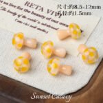 Cute Ins Polka Dot Small Mushroom Lampwork Glass Beads Handmade DIY Bracelet Necklace Jewelry Accessories Material - Image 12