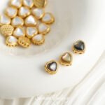 Gold plated love shell beads real shell aurora beads handmade DIY bracelet necklace beaded loose beads accessories material - Image 4