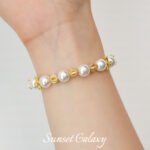 Real Gold Plated Handmade Zircon Fupo Watermelon Ball Beaded DIY Bracelet Necklace Beaded Beaded Earrings Material Accessories - Image 2