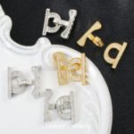 18k Zirconium Inlaid Retro Pearl sweater chain connection buckle handmade beaded diy material bracelet necklace accessories - Image 3