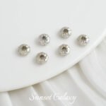 18K gold color irregular round flat bead spacer handmade beaded diy material bracelet necklace jewelry material - Image 7