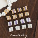 High Color Retention 18K Real Gold Plated Three Rows of Zircon Beads Handmade DIY Beaded Bracelet Necklace Accessories Material