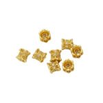 Sand gold hollow double-sided flower holder flower cap bead holder spacer handmade diy beaded bracelet jewelry accessories material - Image 5