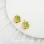 Dripping Oil Crushed Ice 18k Real Gold Plated Coil Connection Buckle Handmade DIY Material Beaded Bracelet Necklace Accessories - Image 19