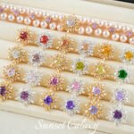 18K Color-Preserving Sparkling Snow Falling Zircon-Plated Beads Pearl Handmade DIY Beaded Bracelet Jewelry Accessories Material