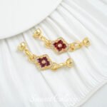 18k gold heavy industry oil drop shell cruciferous zircon finishing buckle accessories handmade diy bracelet necklace beaded material - Image 8